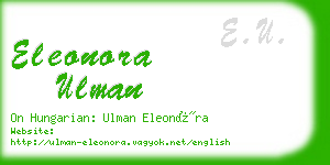 eleonora ulman business card